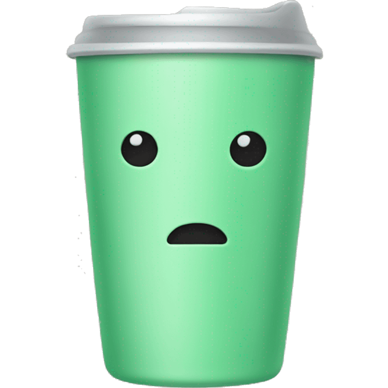 Light green tumbler without a face emoji