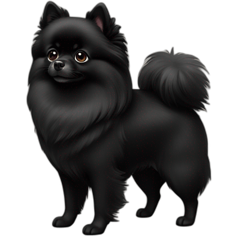 Black Pomeranian  emoji