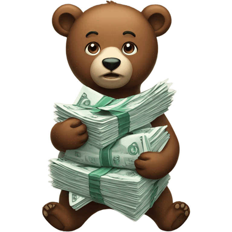 Bear with money emoji