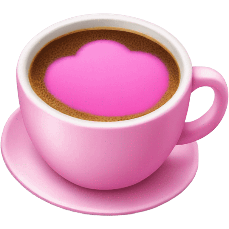 Pink coffee emoji