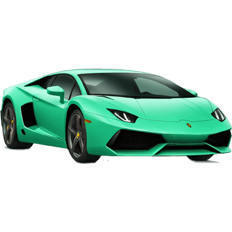 Sea green Lamborghini  emoji