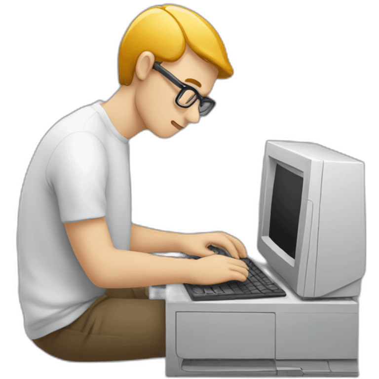 it supporter fixing a computer emoji