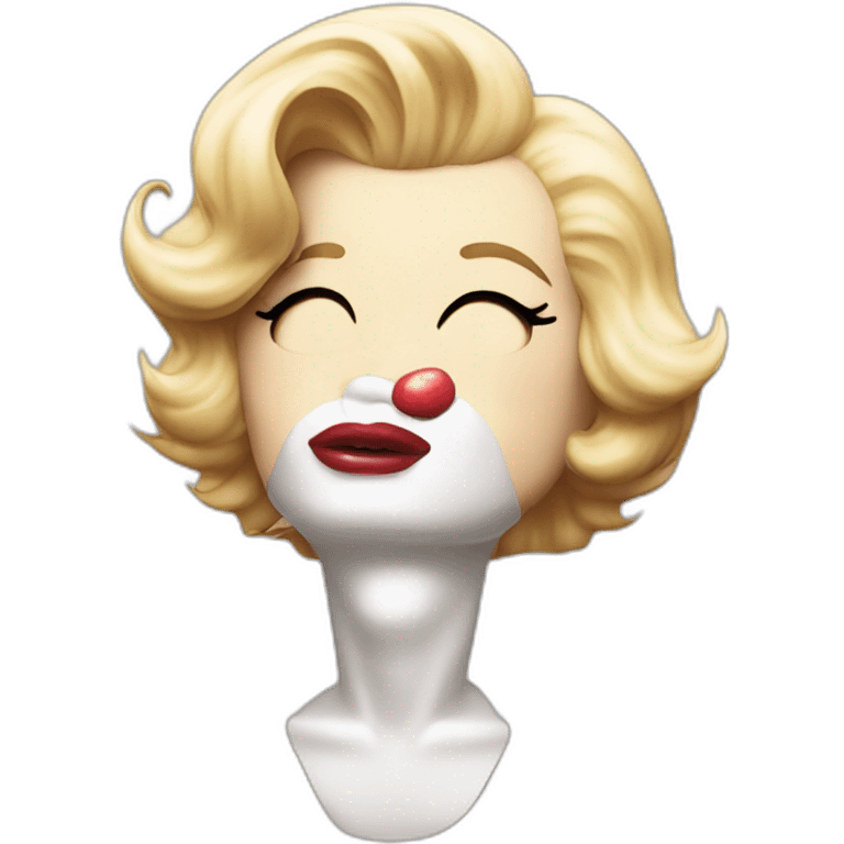 marilyn monroe send kiss with his mouth emoji