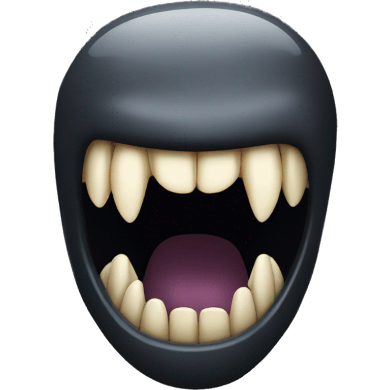 solo monster teeth black emoji