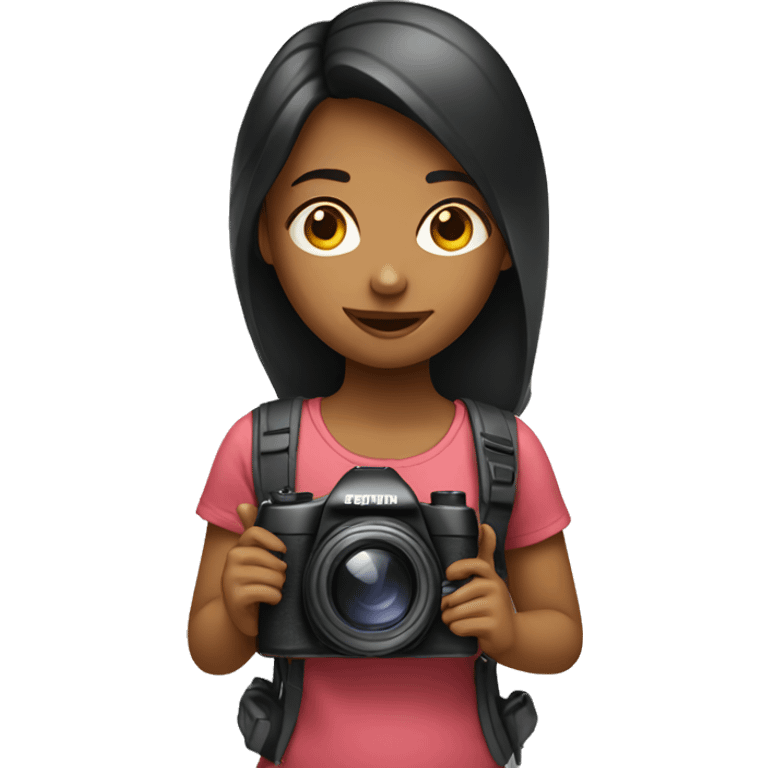 Girl with camera  emoji