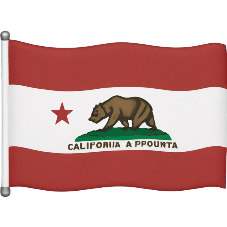 California flag but in california state shape emoji