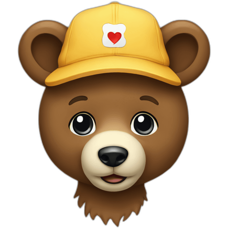 A bear with autism hat emoji