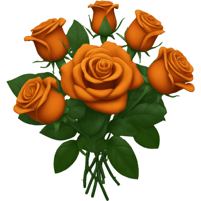 dark orange rose bouquet still life  emoji