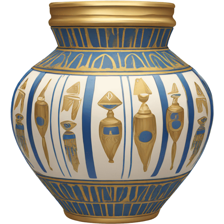 jar egypt gold white blue  emoji