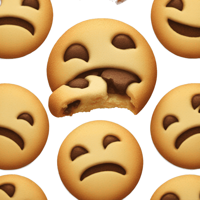 cookie with bite on right emoji