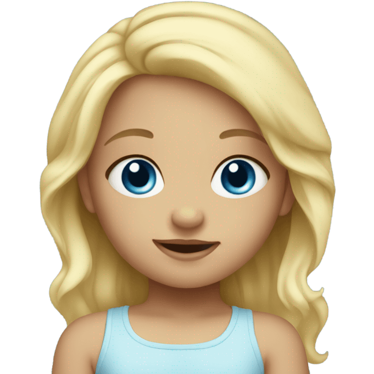 baby with blue eyes blonde girl emoji