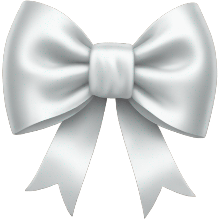 white satin bow emoji