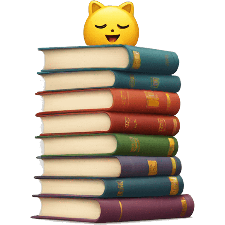 Cute book stack emoji