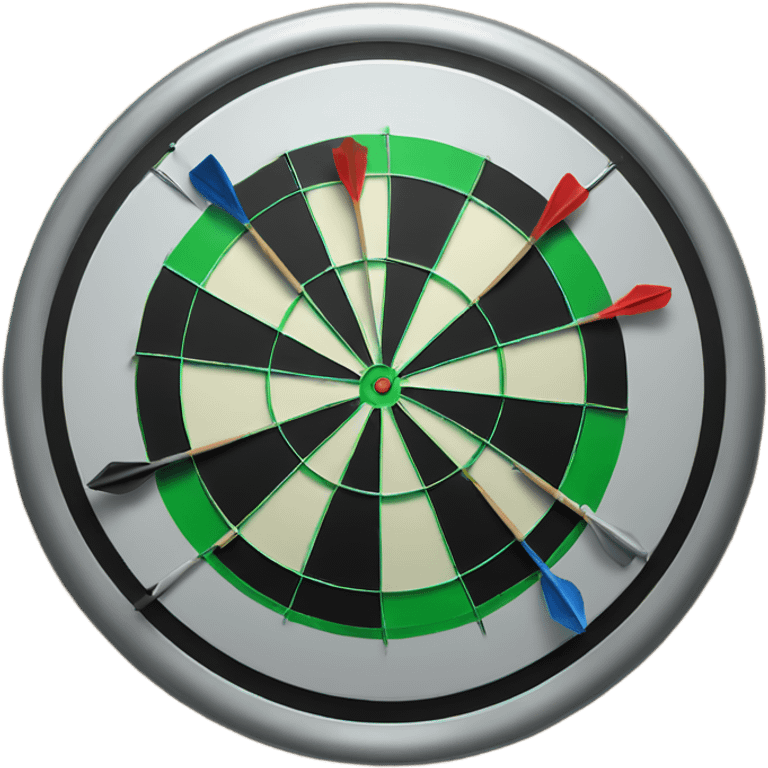 Metal dart bord
 emoji