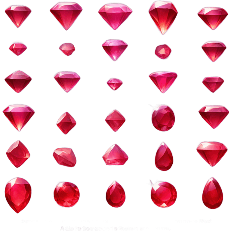 A glowing red gemstone, smooth and polished, emitting a soft, magical light with an ethereal, ruby-red glow. emoji