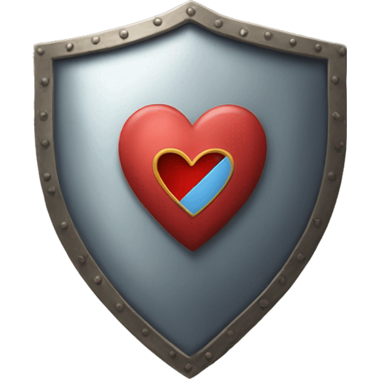 Shield with a heart on it emoji