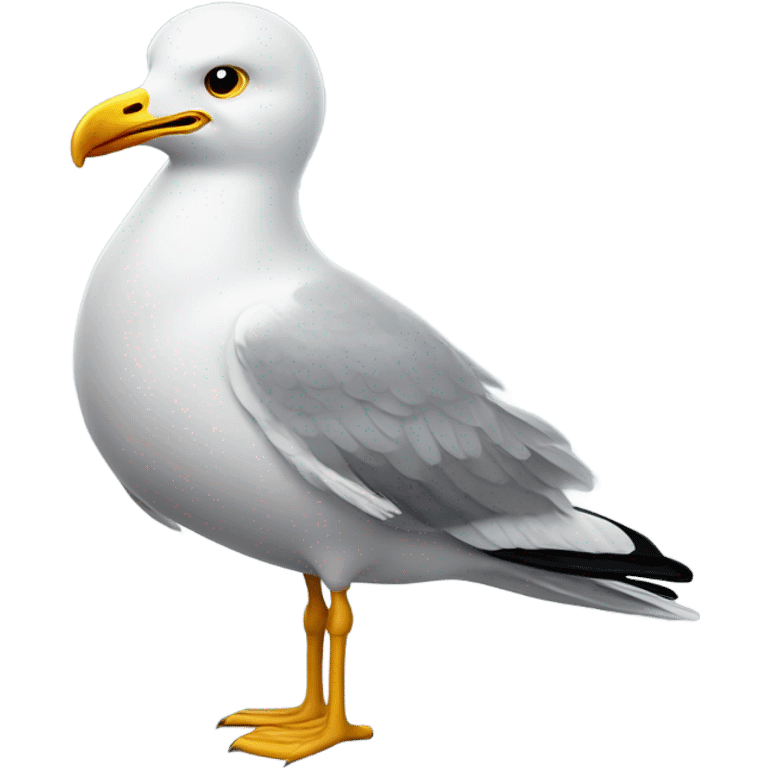 Silly seagull emoji