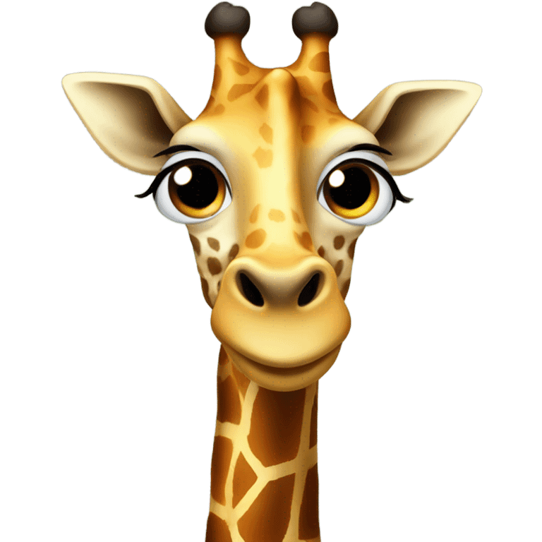 Giraffe smiling mischievously  emoji