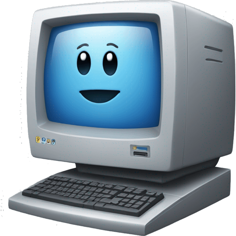 computer with answer emoji