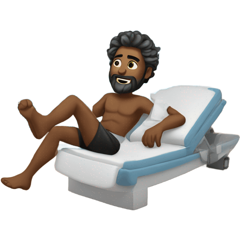 Zeus relaxing on a cruise ship emoji