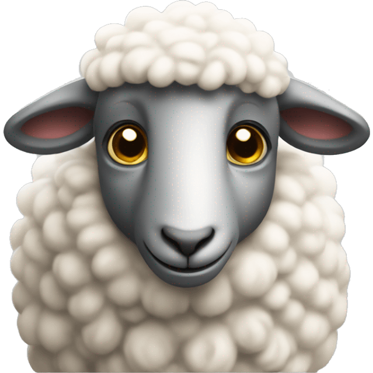 Happy sheep with the inscription „hype” emoji