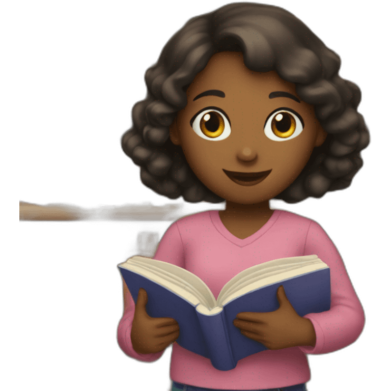 Girl with books emoji