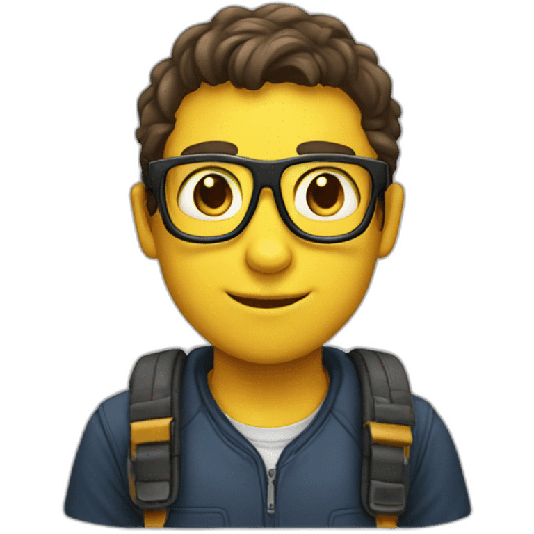 geek avec un ordi emoji