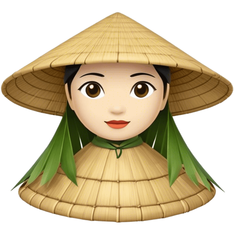 ​Cinematic Realistic Traditional Vietnamese Nón Lá, depicted as a delicately crafted conical hat made of bamboo and palm leaves with subtle texture and natural wear, evoking authentic cultural heritage, please show the hat only emoji