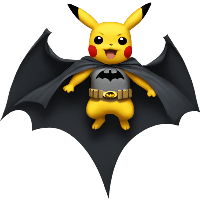 Pikachu dressed as Batman  emoji