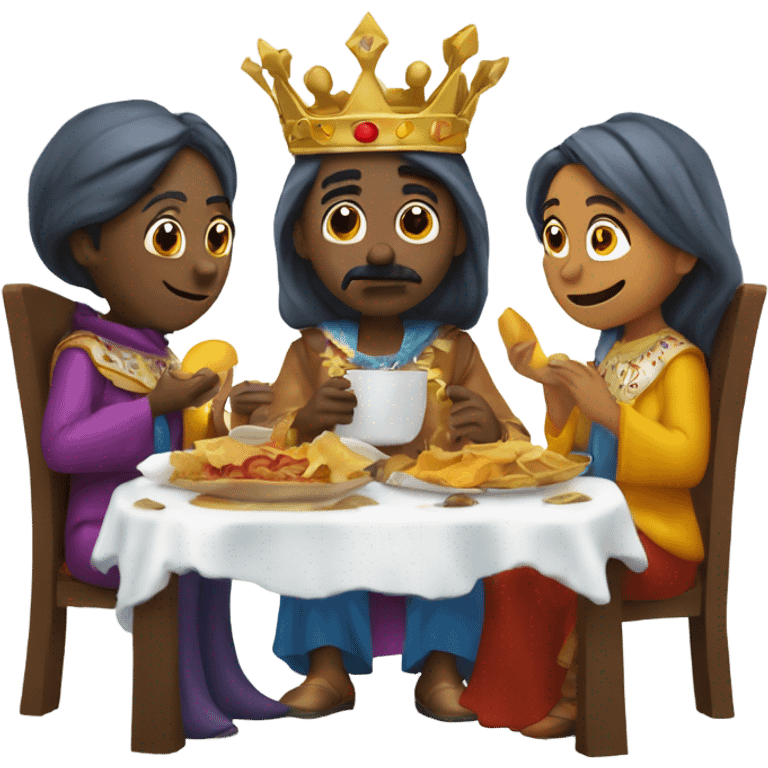 Los tres reyes magos comiendo Izzy emoji