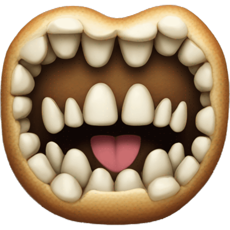 dog teeth on the street emoji