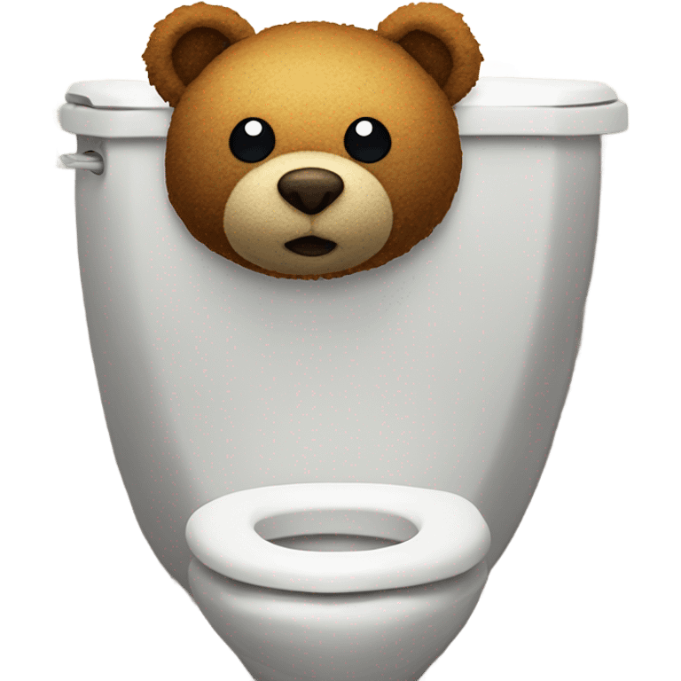 teddy bear head in toilet emoji