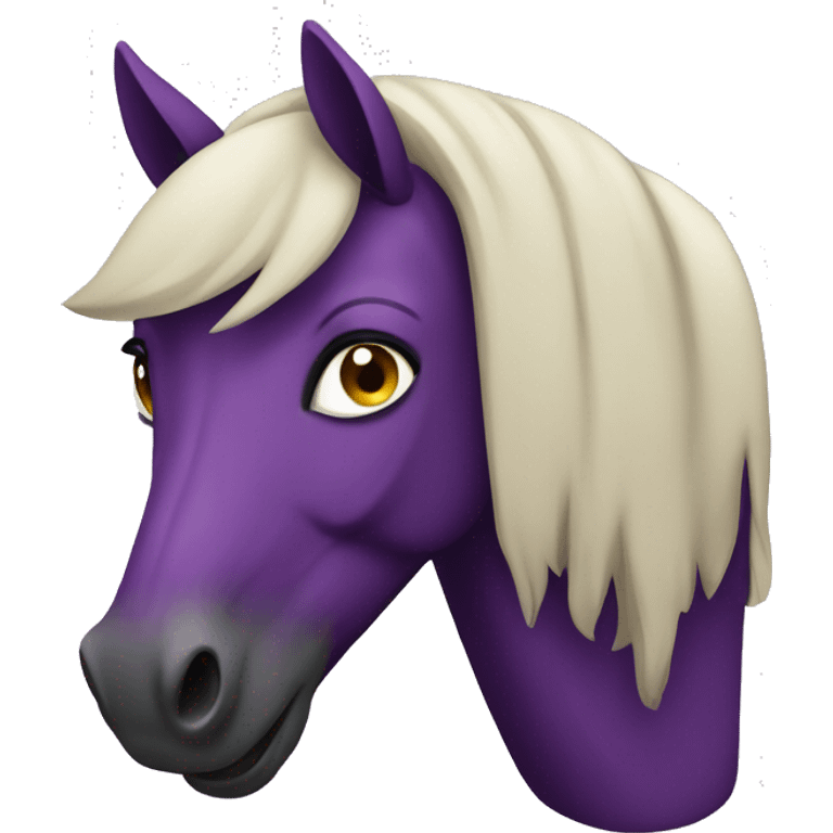 horse aubergine emoji