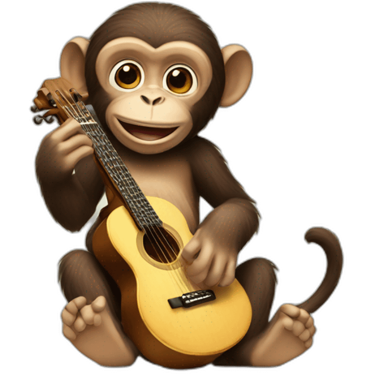 Monkey playing music emoji