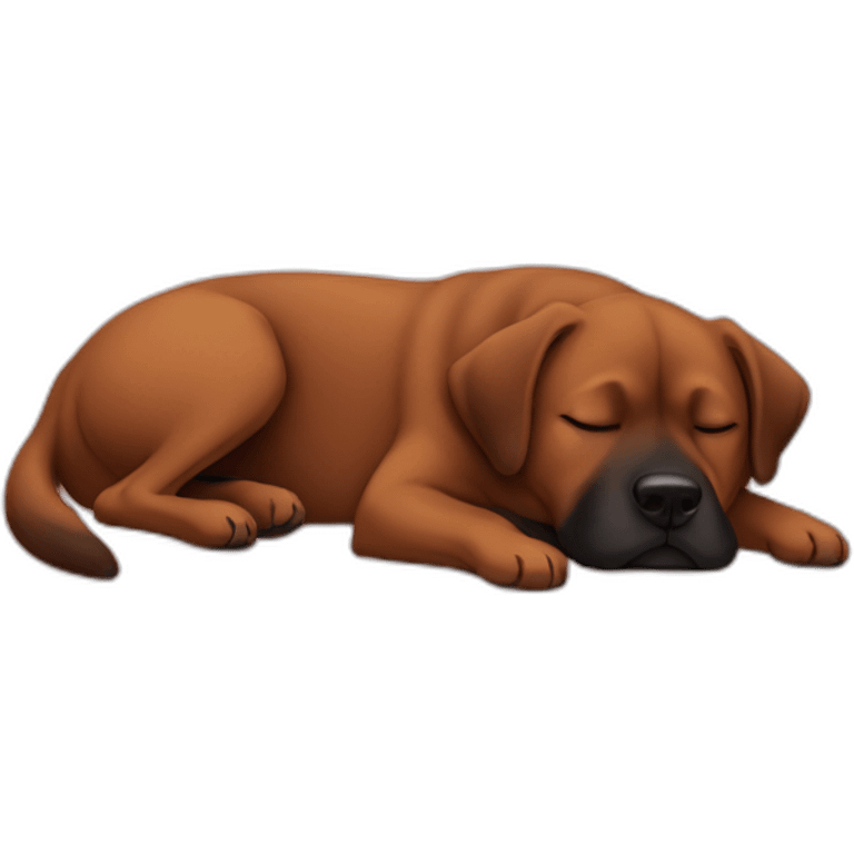 sleeping-brown-black-dog red carpet emoji