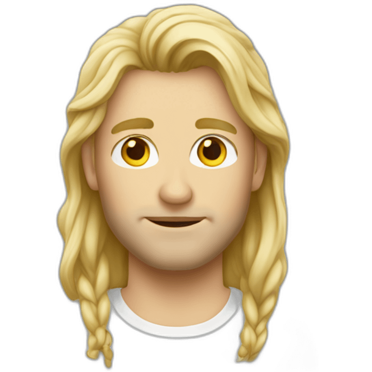 german-guy, blond-long-hair,no-beard, designer emoji