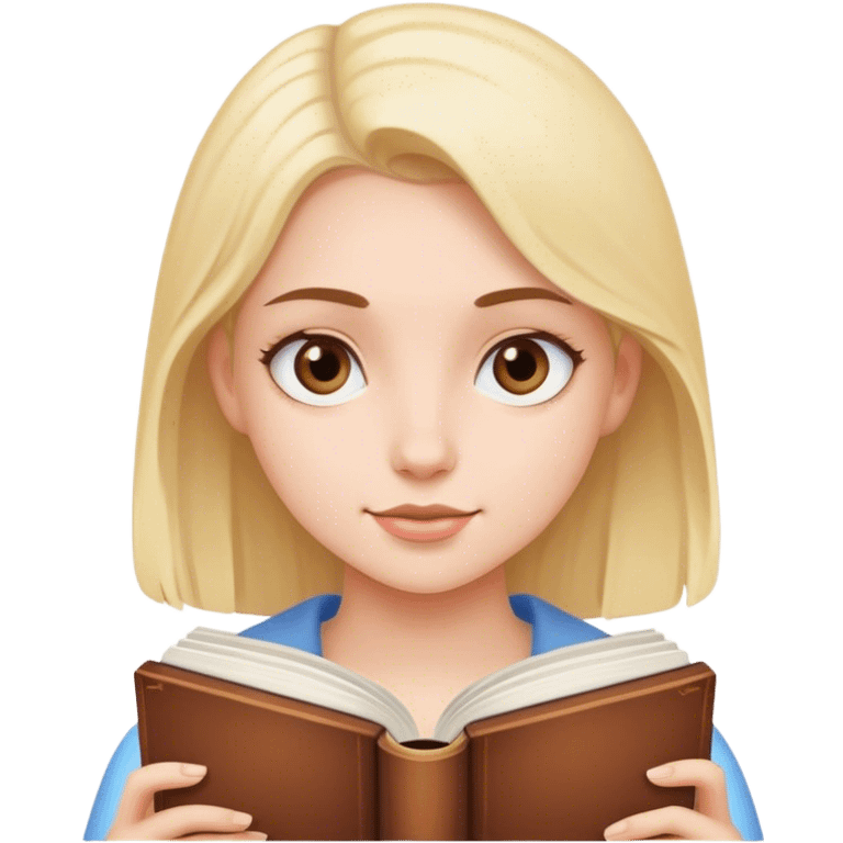 girl with book emoji