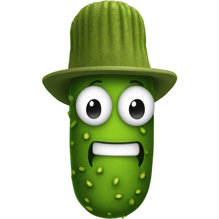 pickle with hat emoji