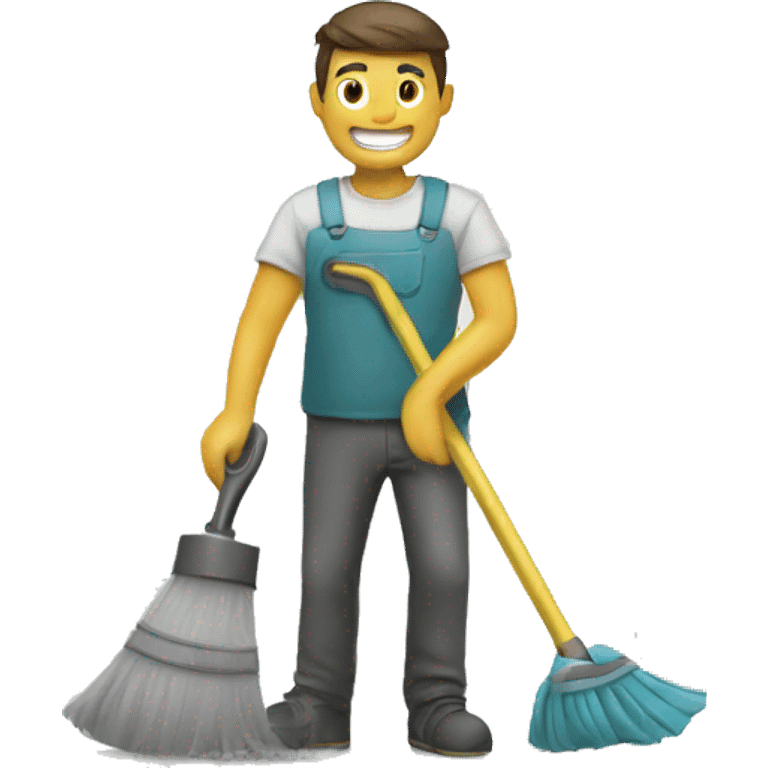 Man cleaning emoji