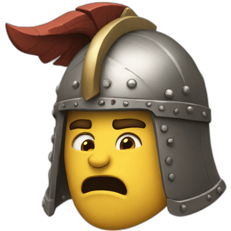 Barbarian in helmet crying emoji