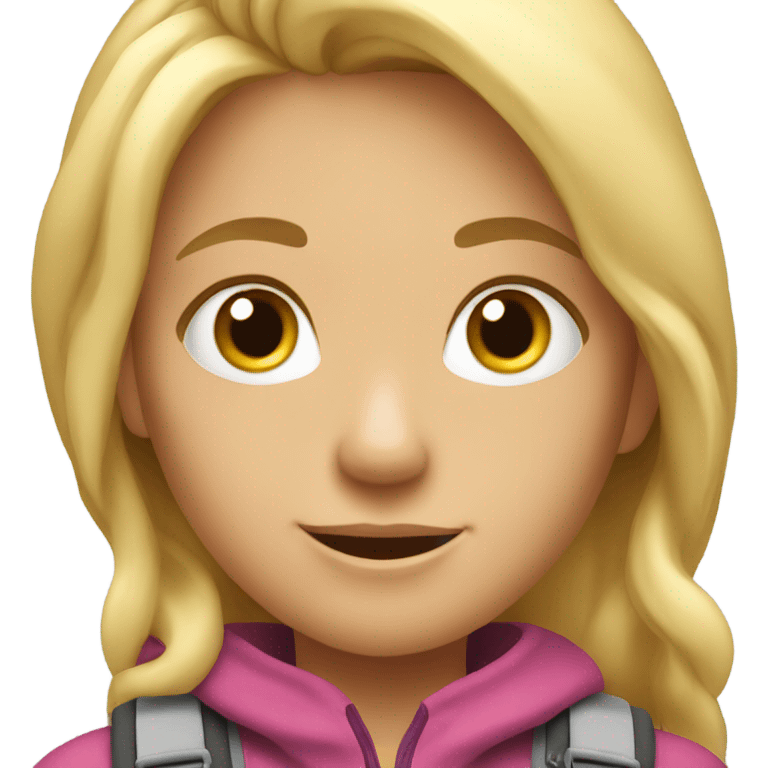 Climber girl blonde emoji