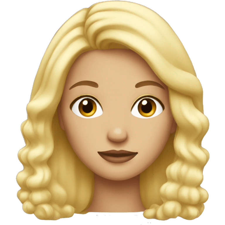 Blonde with lashes emoji