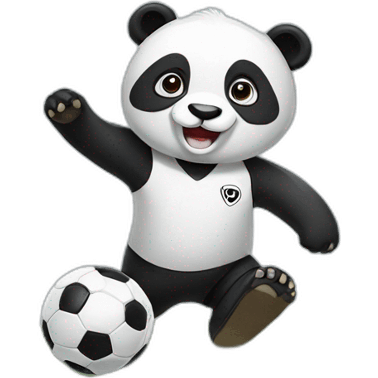 Panda playing soccer  emoji