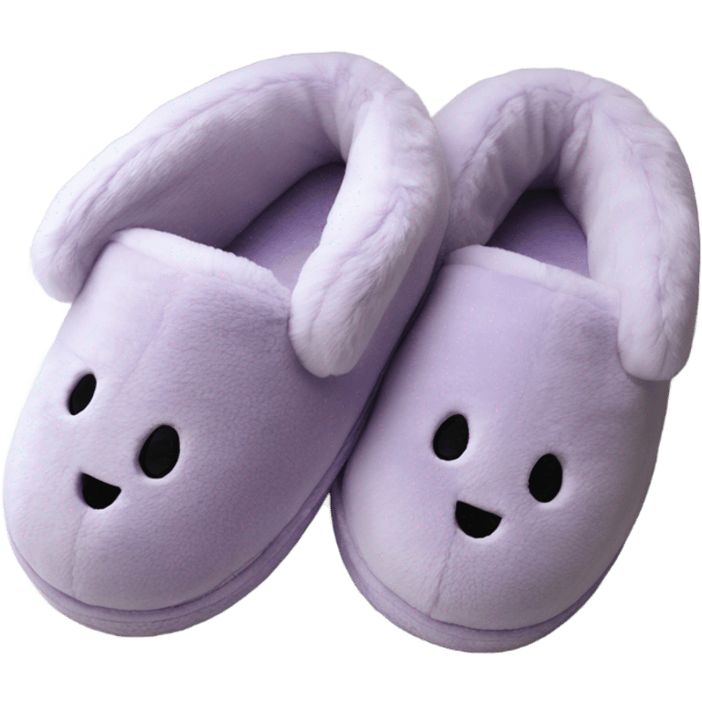 cozy slippers light purple emoji