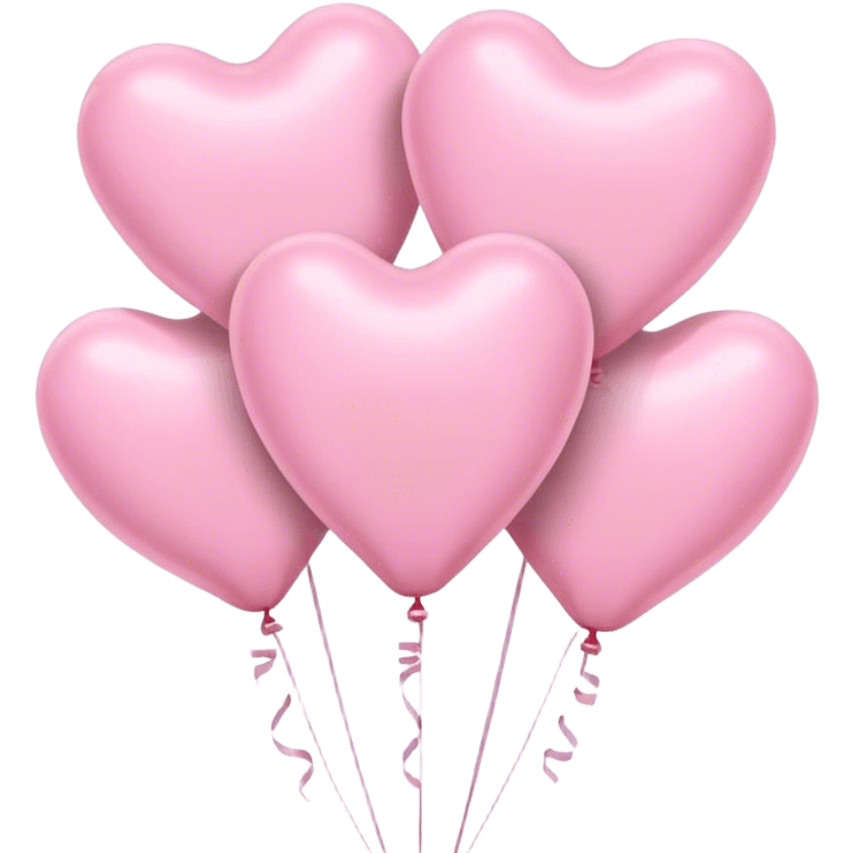 pastel pink heart balloons emoji