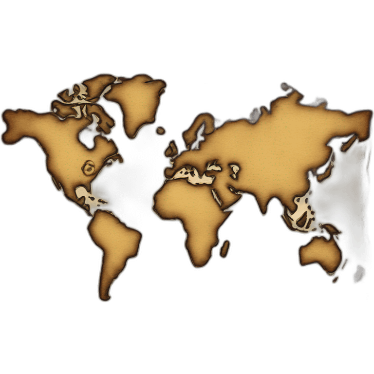 old paper world map emoji