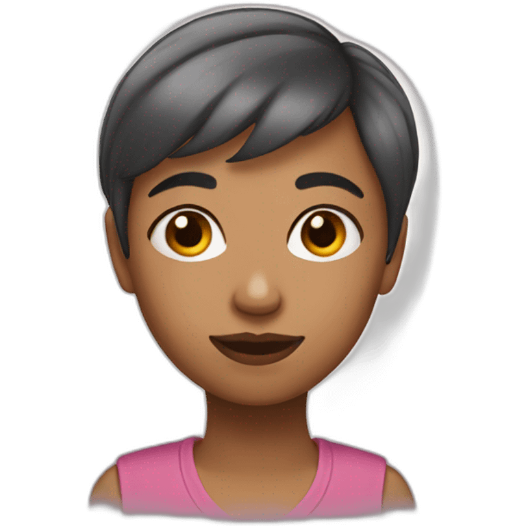 lesbian girl with short hair emoji