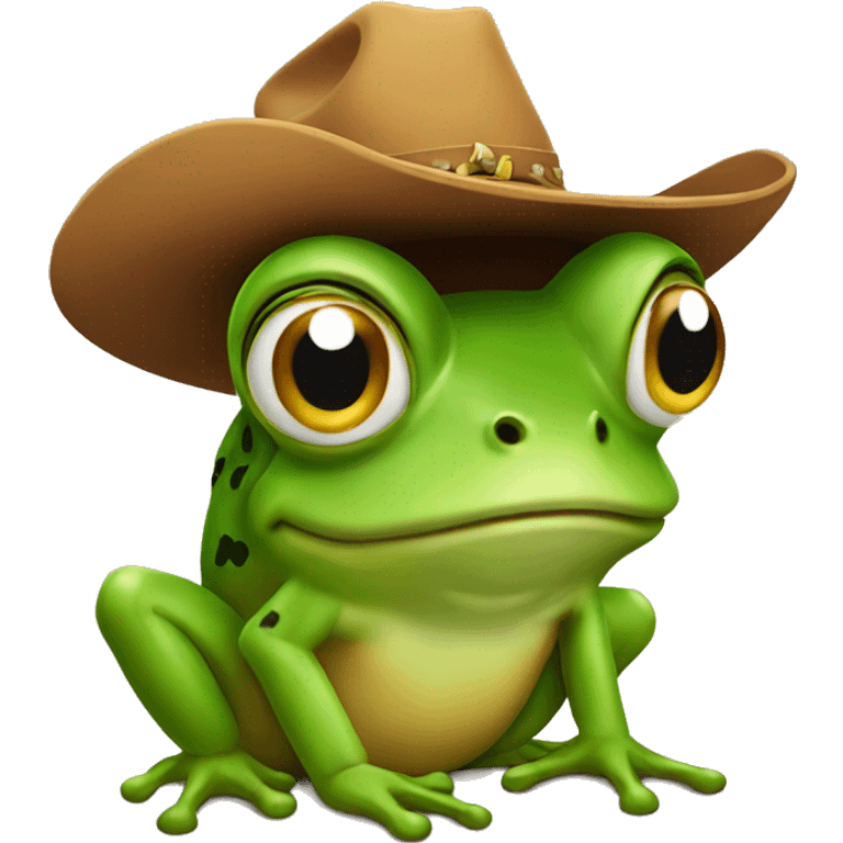 Frog with cowboy hat  emoji