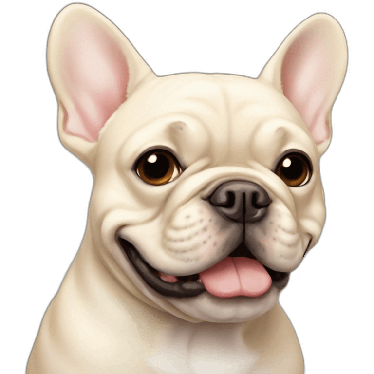 Cream French bulldog emoji