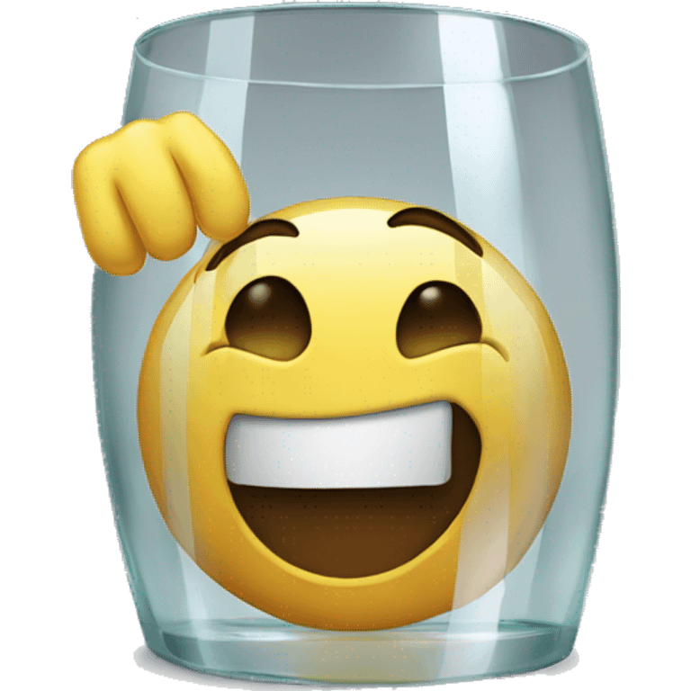 Scratching at the glass emoji